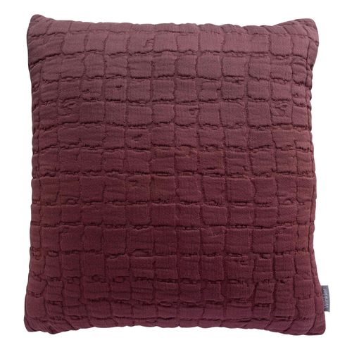 Coussin Stonewashed Swami Prune 45 X 45 Cm Vivaraise
