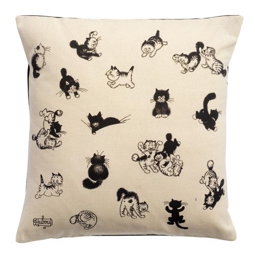 Coussin Dubout Les Chatons Ecru 45 X 45 Cm Winkler