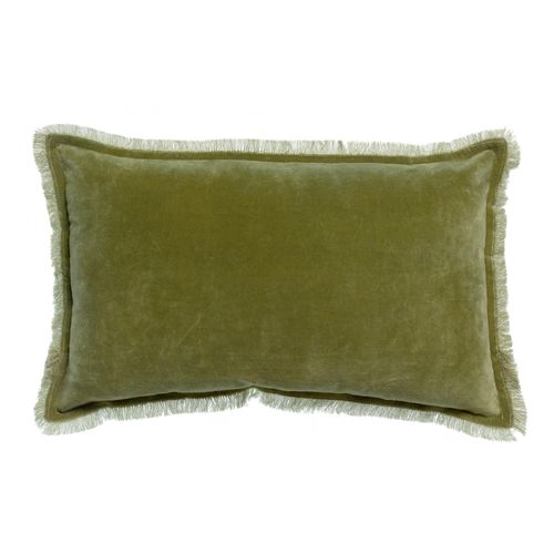 Coussin Uni Fara Olive 30 X 50 Cm Vivaraise