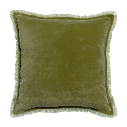 Coussin Uni Fara Olive 45 X 45 Cm Vivaraise