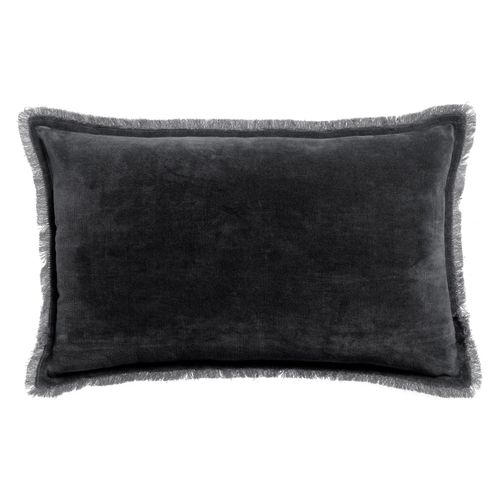 Coussin Uni Fara Caviar 30 X 50 Cm Vivaraise