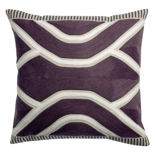 Coussin Johan Brodé Raisin 45 X 45 Cm Vivaraise