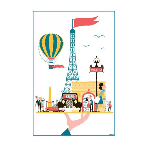 Torchon Paris Plateau Blanc 48 X 72 Cm Winkler