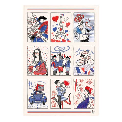 Torchon Symboles Français Ecru 48 X 72 Cm Winkler