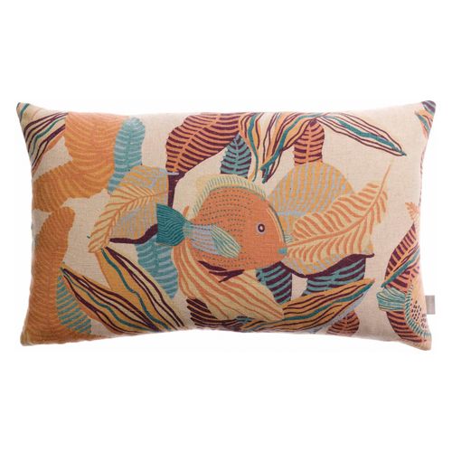 Coussin Imprimé Dori Papaye 30 X 50 Cm Vivaraise