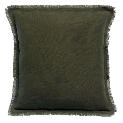 Coussin Uni Laly Olive 45 X 45 Cm Vivaraise