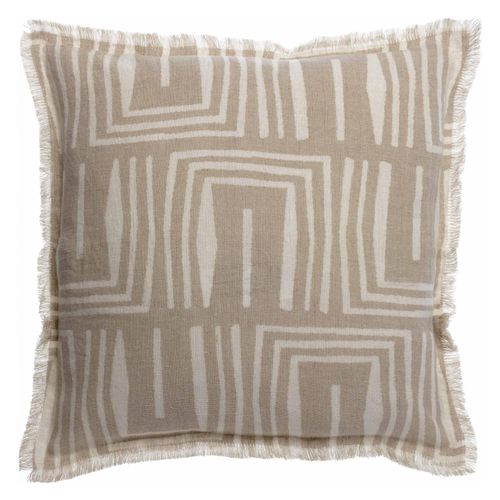 Coussin Imprimé Tina Naturel 45 X 45 Cm Vivaraise