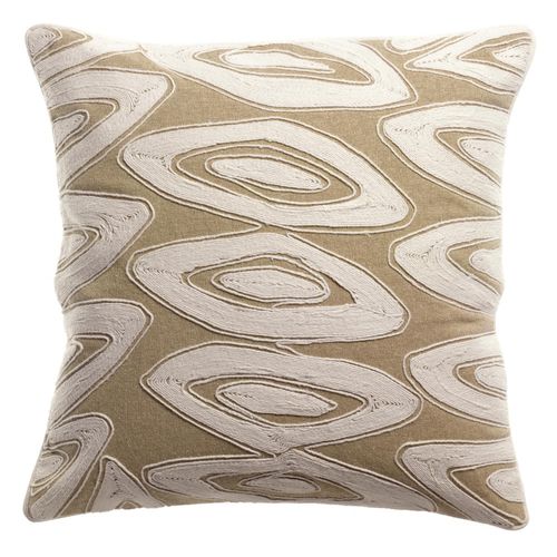 Coussin Brodé Leya Neige 45 X 45 Cm Vivaraise