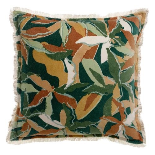 Coussin Imprimé Alina Petrole 45 X 45 Cm Vivaraise
