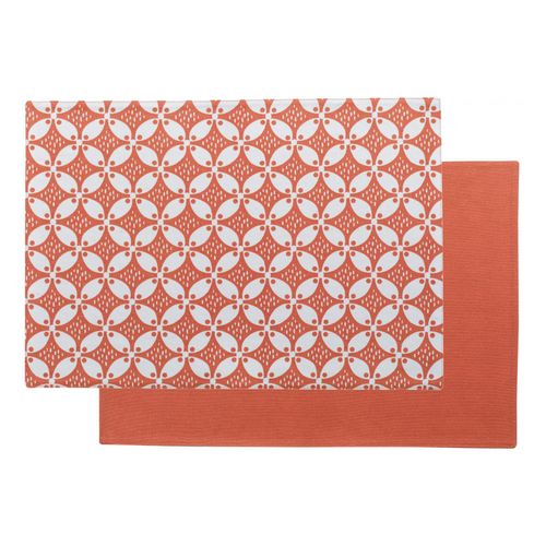 Set De Table Enduit Fatou Recyclé Corail 33 X 48 Cm Winkler
