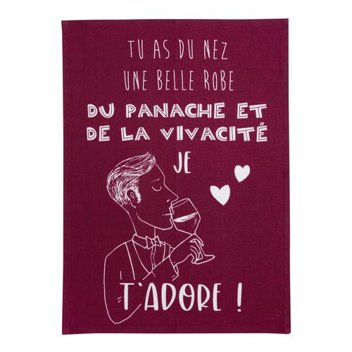 Torchon Panache Bordeaux 70 X 50 Cm Winkler
