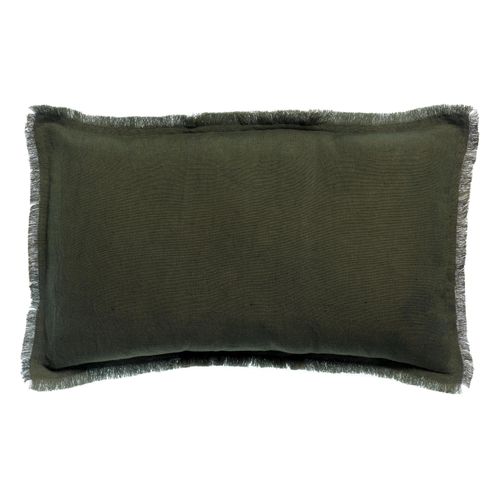 Coussin Uni Laly Olive 30 X 50 Cm Vivaraise