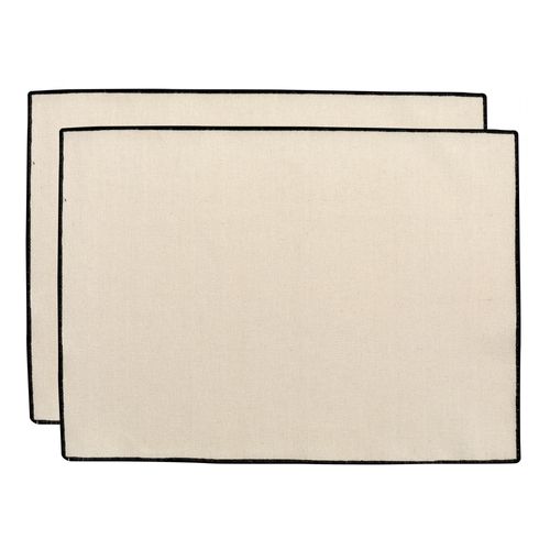 2 Sets De Table Recyclés Laora Ivoire 33 X 45 Cm Winkler