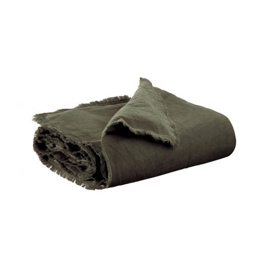 Édredon Uni Laly Olive 85 X 200 Cm Vivaraise