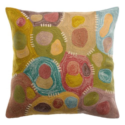 Coussin Brodé Nestor Mineral 45 X 45 Cm Vivaraise