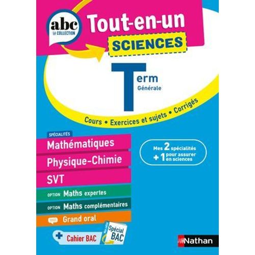 Abc Tout En Un Sciences Terminale Générale - Maths, Physique-Chimie, Svt, Maths Expertes, Maths Complémentaires, Grand Oral - Bac 2026 - Cours, Exercices Et Sujets, Corrigés - Epub