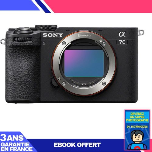Boitier Sony A7C II Noir + Ebook 'Devenez Un Super Photographe'