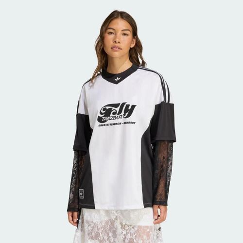Maillot À Manches Longues En Dentelle Adidas Originals Adidas - White / Black - S