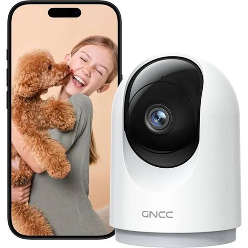 GNCC 2K 3MP WiFi Surveillance Camera 360 Smart Camera Smartphone for BabyPets AI Detection Two-Way Audio Alerts APP Alerts 2.4GHz