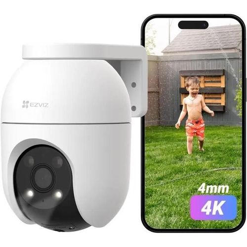 EZVIZ C8c 4K Camera Surveillance WiFi Extérieure à 360° avec Suivi Auto-Zoom,Détection de Forme Humaine/Véhicule,Vision Nocturne