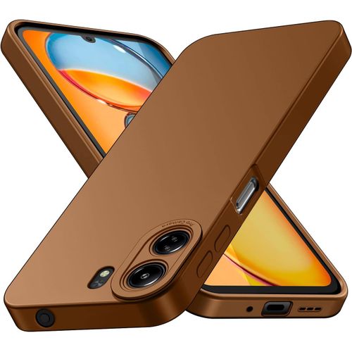 Coque Pour Xiaomi Redmi 13c, Coque Redmi 13c, Housse Etui De Protection En Silicone Souple,Cover Antichoc Avec Protege De Camera,Compatible Avec Tpu (Marron, Redmi 13c)