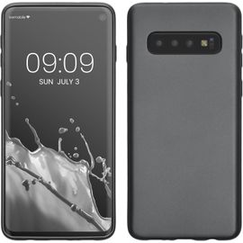 Housse Compatible Avec Samsung Galaxy S10 Coque - Housse De Téléphone Protection Souple En Tpu - Gris Métallique