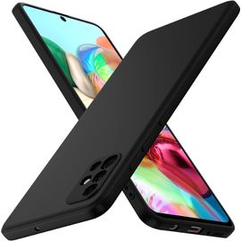 Noir Mat Coque Pour Samsung Galaxy A71 4g Avec Protection Caméra, Ultra Mince Étui De Protection En Silicone Antichoc, Souple Tpu Anti-Rayures Bumper Housse