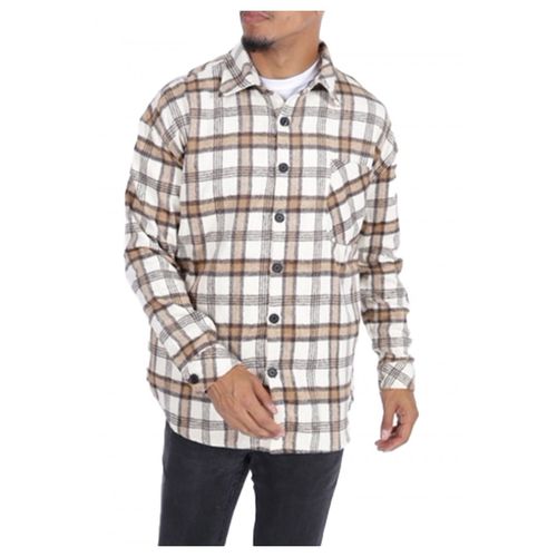 Surchemise Polaire À Carreaux Blanc Homme