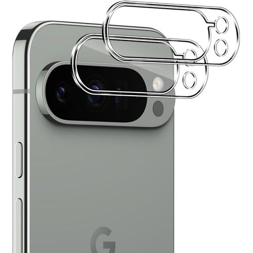 Lot de 2 protections d'écran en verre trempé pour appareil photo Google Pixel 9 Pro, dureté 9H, anti-rayures, protection HD transparente pour appareil photo arrière