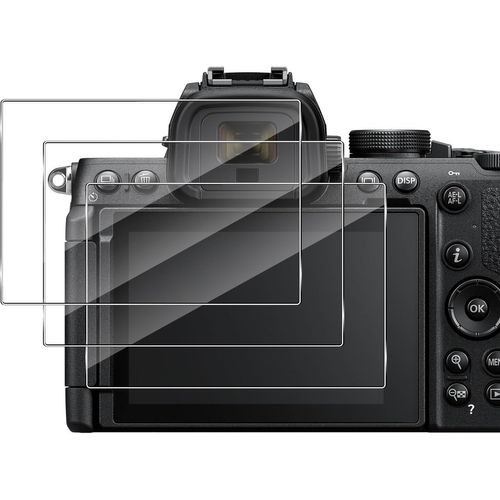 3 pièces Protecteur d'écran pour Nikon Z50II pour Verre Trempé, 9H Ultra HD Protecteur d'écran, Installation Facile Sans Bulles (Transparent)