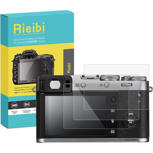 Lot de 3 Films de Protection d'écran pour Fujifilm X100F X100T, Film en Verre trempé de dureté 9H de 0,33 mm Anti-Traces de Doigts Anti-Rayures Ultra Transparent