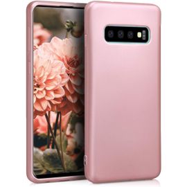 Housse Compatible Avec Samsung Galaxy S10 Coque - Housse De Téléphone Protection Souple En Tpu - Or Rose Métallique