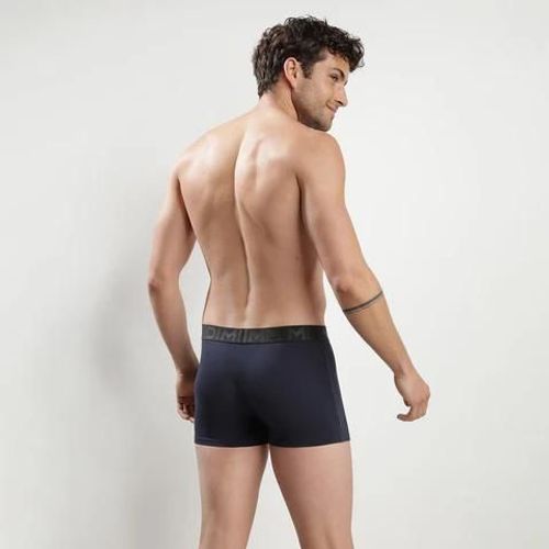 Dim Boxer Homme En Coton Modal À Ceinture Noire Bleu Minuit Dim Classic