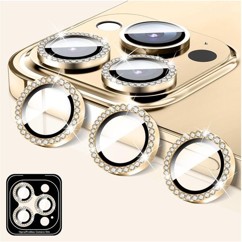 Protecteur D'appareil Photo Pour Iphone 12 Pro Max, Protecteur D'objectif D'appareil Photo En Verre Trempé Diamant, Anneaux Métalliques À Alignement Automatique Individuels