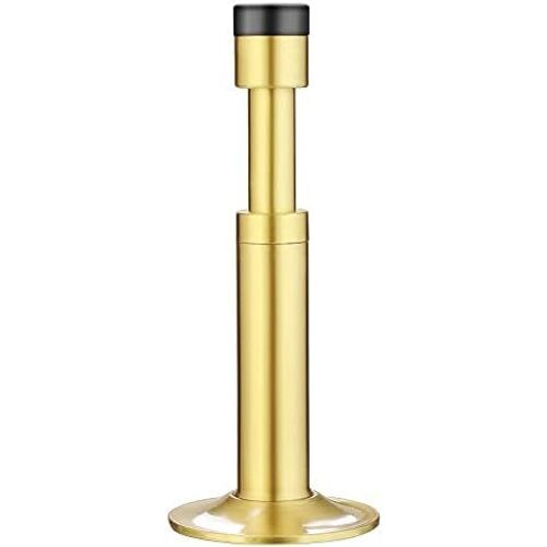 TRAHOO-Butoir de porte réglable - Protection murale sans perçage - Métal solide - Robuste - Robuste - Pour cuisine, chambre, bureau - Butée de porte - Avec tampon en caoutchouc - Matériel de fixation