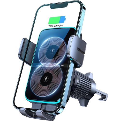 Trahoo-15w Qi Support Telephone Voiture Induction, ¿Double Bobine & Automatic Clamping¿ Chargeur Induction Voiture, Magsafe Chargeur Sans Fil Rapide Pour Iphone/Samsung/Xiaomi/Huawei/Oppo