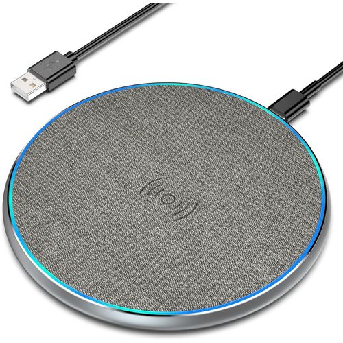 TRAHOO-Chargeur sans fil 15 W pour iPhone 16/15/14/13/12/11 Pro/Pro Max/XS Max/XR/SE, Samsung Galaxy S22/S21S20/S10/S9/Note10/9, Huawei P40/P30, Xiaomi, AirPods 2/Pro/Galaxy Buds