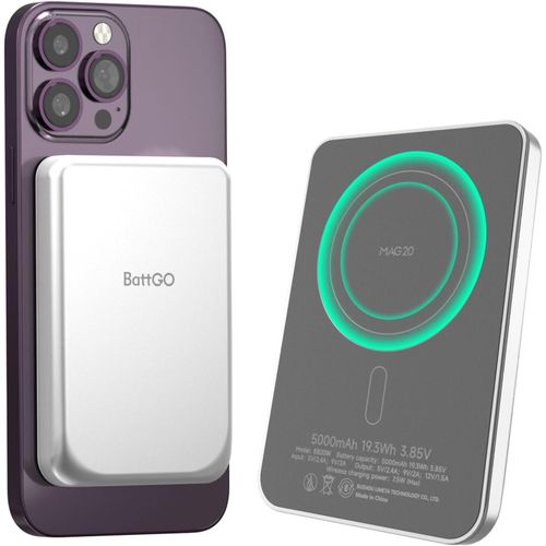 Trahoo-Mag-Safe Powerbank Sans Fil 5000 Mah 18 W - Chargeur Magn¿¿Tique Sans Fil - Application Link Bidirectionnelle Usb Type C Ota - Mise ¿¿ Niveau Adapt¿¿E Aux Personnes Malvoyantes - Compatible Avec