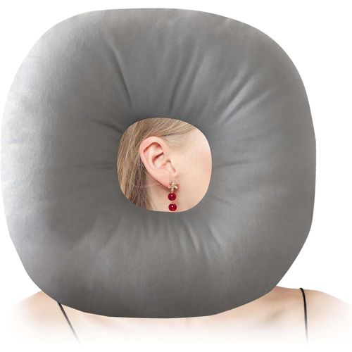 Trahoo-Coussin De Piercing - 28 X 28 X 8 Cm - Pour L'oreille - Contre Les Douleurs À L'oreille - Coussin Donut Pour Les Personnes Dormant Sur Le Côté - Pour Soulager La Douleur Dans L'oreille, Anneau