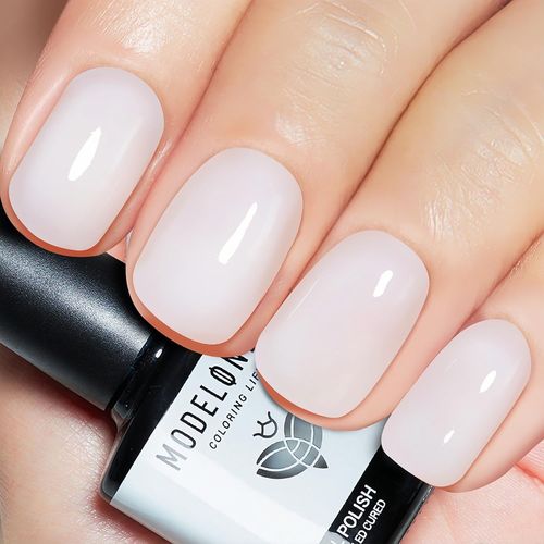 Trahoo-Vernis Semi Permanent Blanc Laiteux, 15ml Naturel French Gel Milky White Nail Art Vernis ¿¿ Ongles Blanc Uv Led Gel Vernis Manucure Diy 