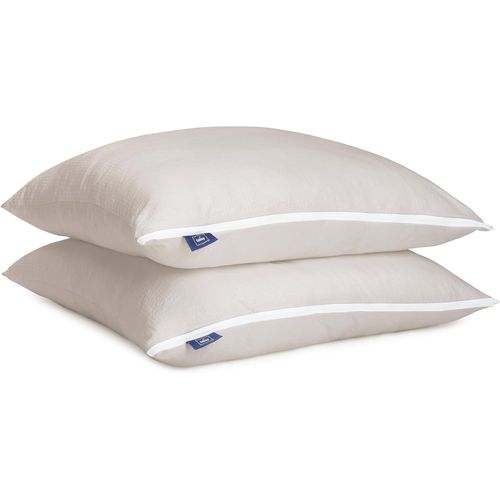 Trahoo-Lot De 2 Oreillers De Lit-Oreiller En Microfibre-Oreiller Super Doux Et Rafraîchissant, Rempli De Bules De Polyester Respirantes-Durable\U2013coussin Réglable En Hauteur (Gris Clair, 80x80cm)