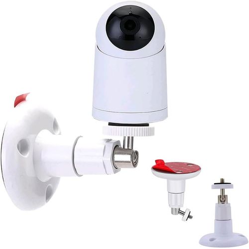 TRAHOO-Lot de 2 supports muraux adhésifs réglables à 360 degrés sans vis pour votre caméra de surveillance Ring sans perçage