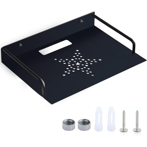 TRAHOO-Support mural universel pour routeur, étagère de routeur, petit projecteur, étagère murale, support mural multi-usages en aluminium, pour boîtier TV, routeur, décodeur, mini PC, accessoires TV