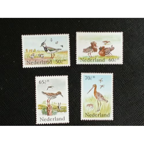 Timbre Pays Bas Y T 1216 A 1219 Séries : Timbres D'Été , Oiseaux Des Prés 1984 (030709 )