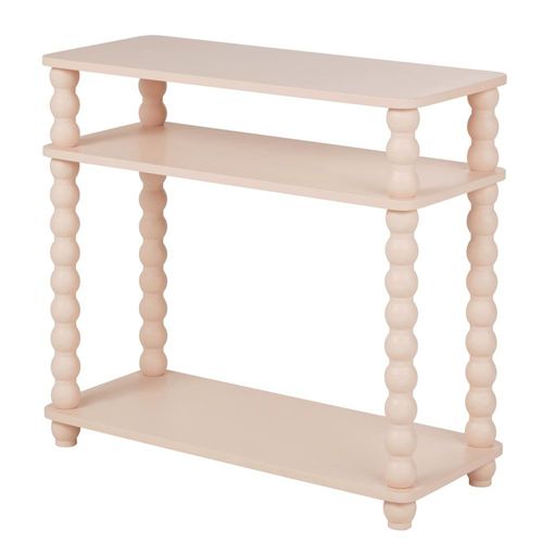 Console Rose Poudré Et Pied Perlés