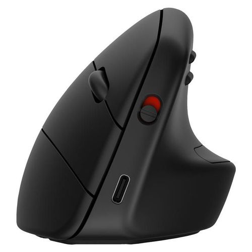 HP 920 - Souris verticale - ergonomique - 6 boutons - sans fil - 2.4 GHz, Bluetooth 5.3 - récepteur sans fil USB - noir