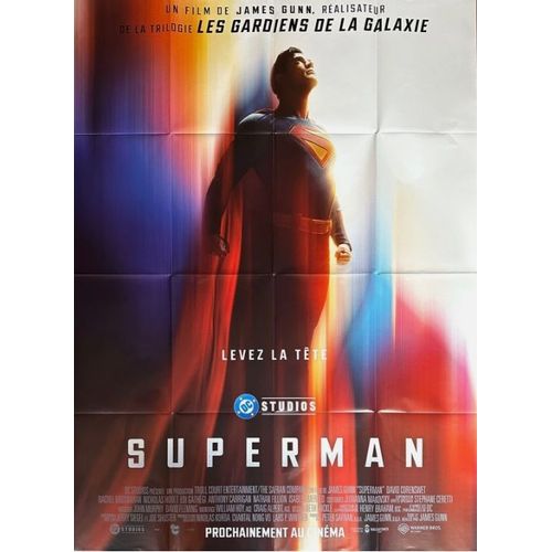 Superman - Affiche Originale De Cinéma - Format 120x160 Cm - Un Film De James Gunn Avec David Corenswet, Rachel Brosnahan, Nicholas Hoult, Edi Gathegi, Anthony Carrigan / Super Man - Année 2025