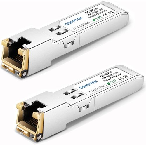 2Pack 1000BASE-T Copper SFP Transceiver,SFP to RJ45 SFP 1G SFP-T Module for Cisco GLC-T/SFP-GE-T,Ubiquiti UF-RJ45-1G,Meraki MA-SFP-1GB-TX,D-Link,Supermicro,TP-Link