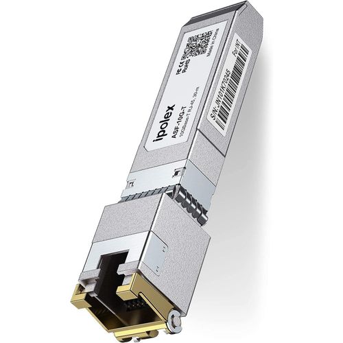 2.5/5/10G SFP+ RJ45 Copper Transceiver,10GBase-T RJ-45 SFP+ Module,Compatible for Cisco SFP-10G-T-S,Ubiquiti UniFi UF-RJ45-10G,Mikrotik,Fortinet,Netgear,D-Link(CAT.6a/CAT7,30m)