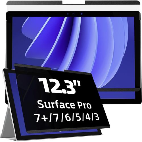 Magnétique Filtre de Confidentialité Compatible avec Microsoft Surface Pro 7+/7/6/5/4/3,Amovible Protection Ecran Surface Pro 4/5/6/7,Film Anti Regard /Filtre Lumière Bleue Surface Pro 12.3 Pouces